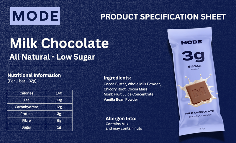 MODE Low Sugar Chocolate Bars