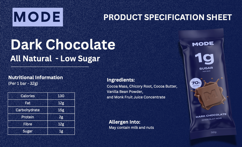 MODE Low Sugar Chocolate Bars